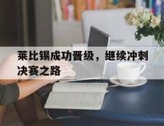 乐鱼app-莱比锡成功晋级，继续冲刺决赛之路的简单介绍